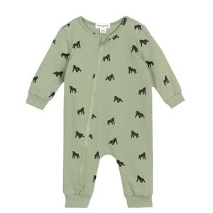 Miles the Label Terry Organic Cotton Gorilla Playsuit